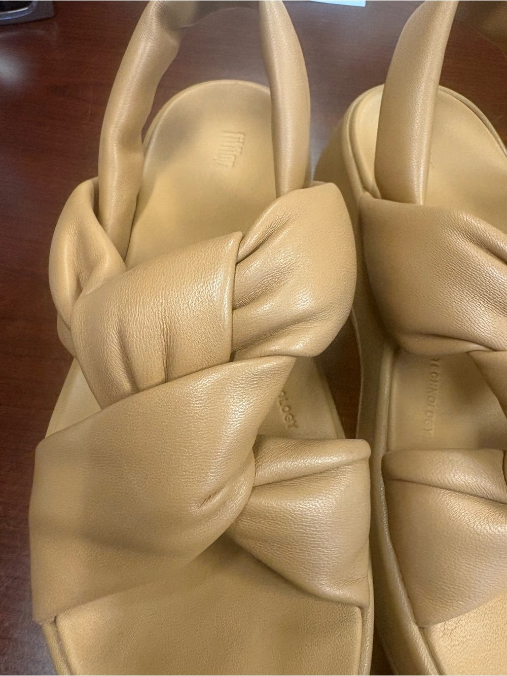 FitFlop Beige Knotted Slingback Sandals F Mode - Picture 2 of 14